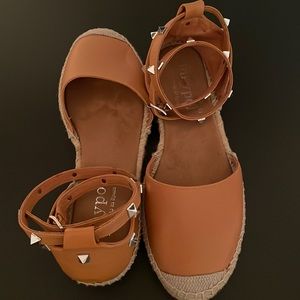 Women’s Maypol Pebbled Leather Studded Espadrilles